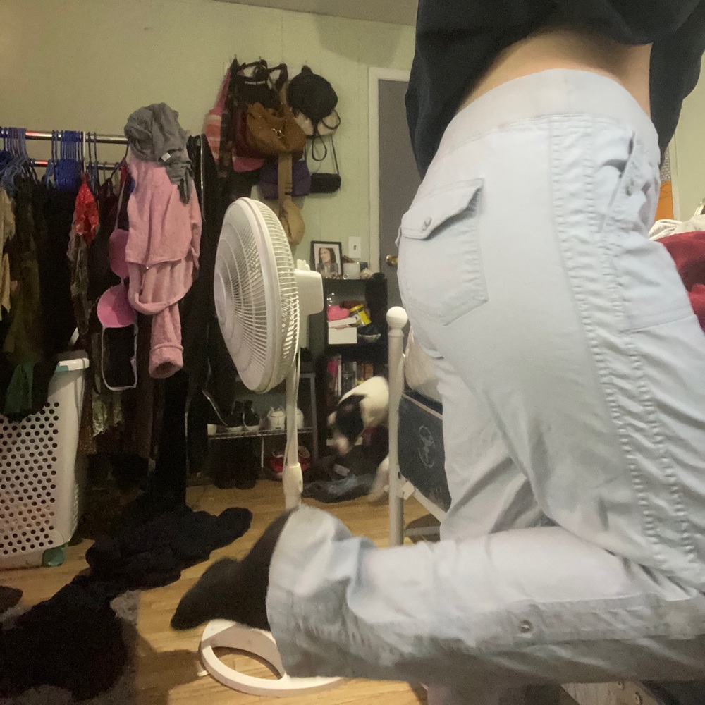 White cargo pants